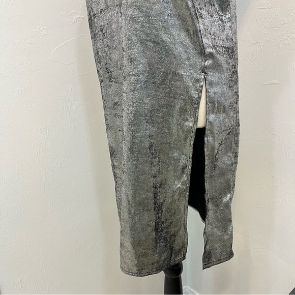 Future Collective Women Elegant Silver One-Shoulder Dress - Picture 3 of 7